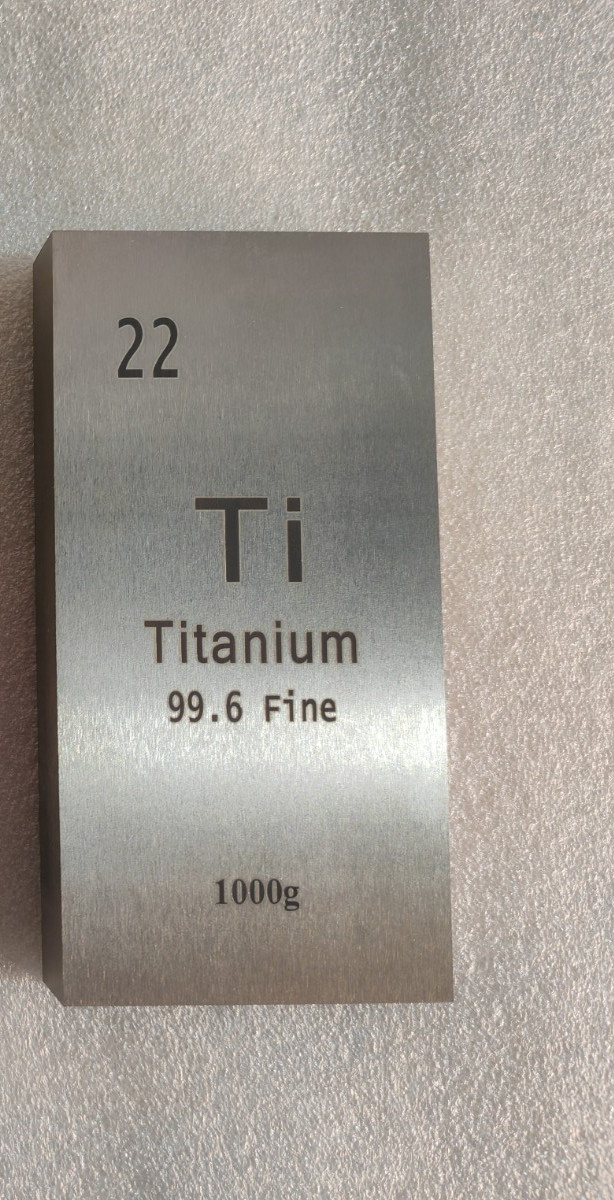 1 (One) Kg Kilogram Pure Titanium Bullion Bar 1000g weight sinker 1kg plummet