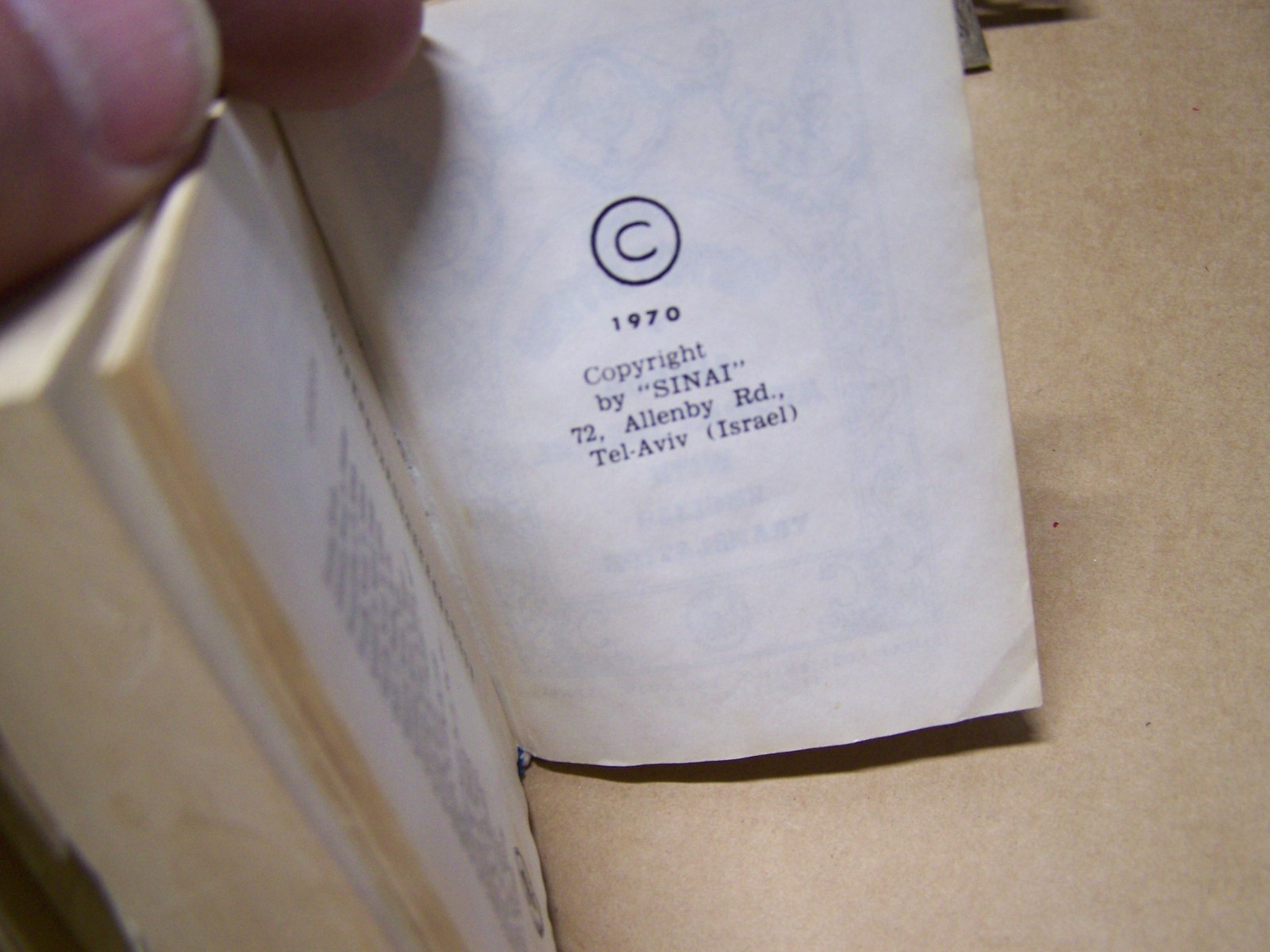 VTG 1970 Jewish Siddur Avodat Hebrew / English Prayer Book Ornate Silver Color