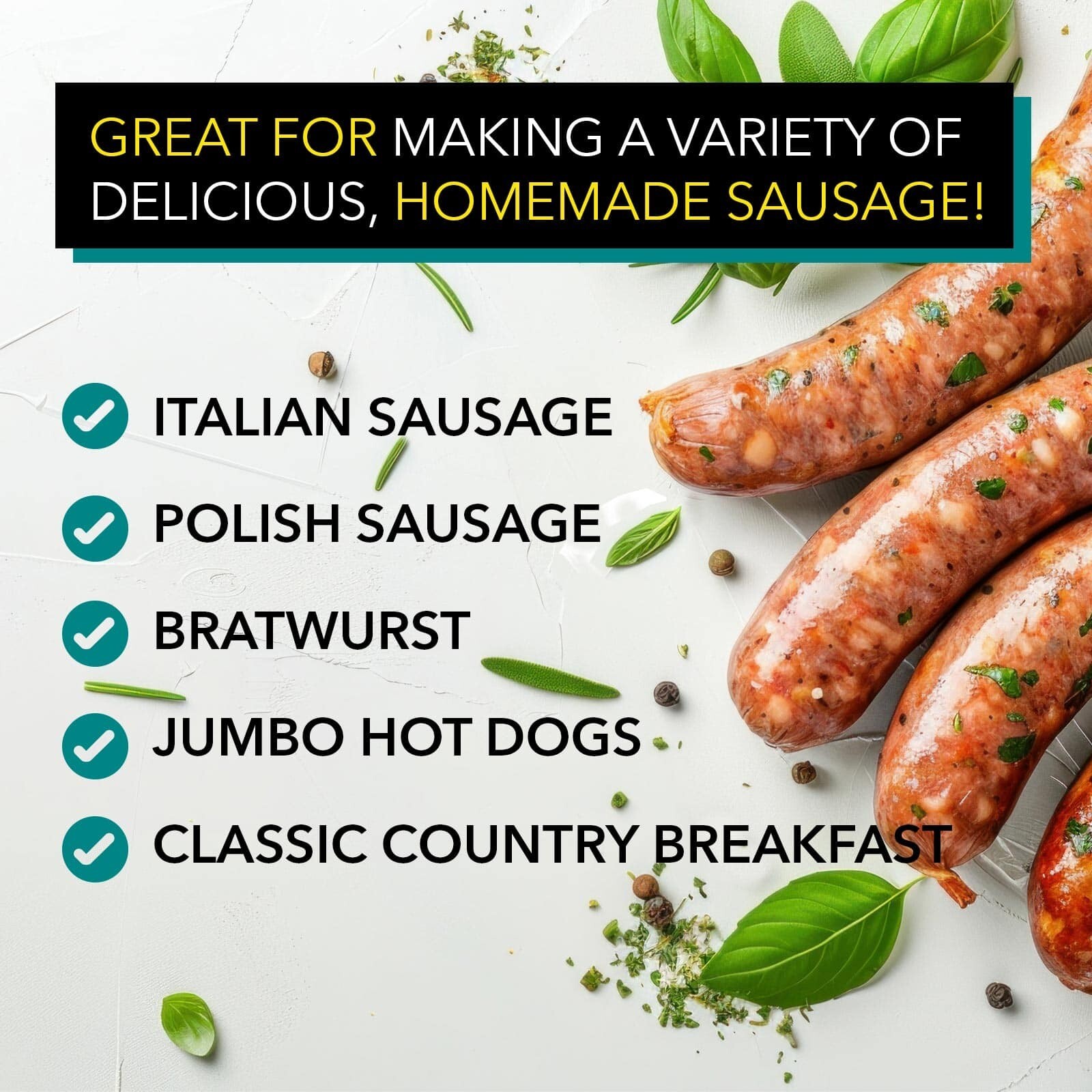 The Sausage Maker Natural Hog Sausage Casings Grade-A Edible Skin Whole Hank