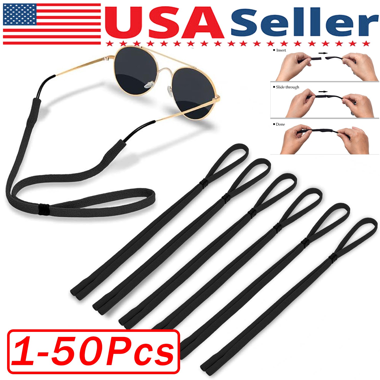 Sport Sunglass Neck Strap Eyeglass Read Glasses Neck Cord Lanyard Holder Lot