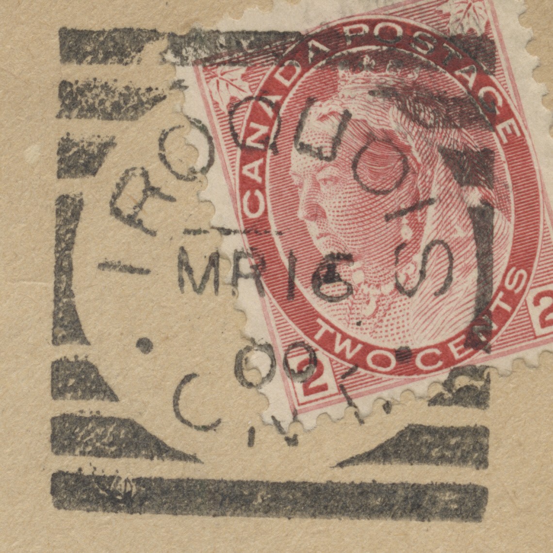 1900 Iroquois ONT Squared Circle On Cover Ideal Strike