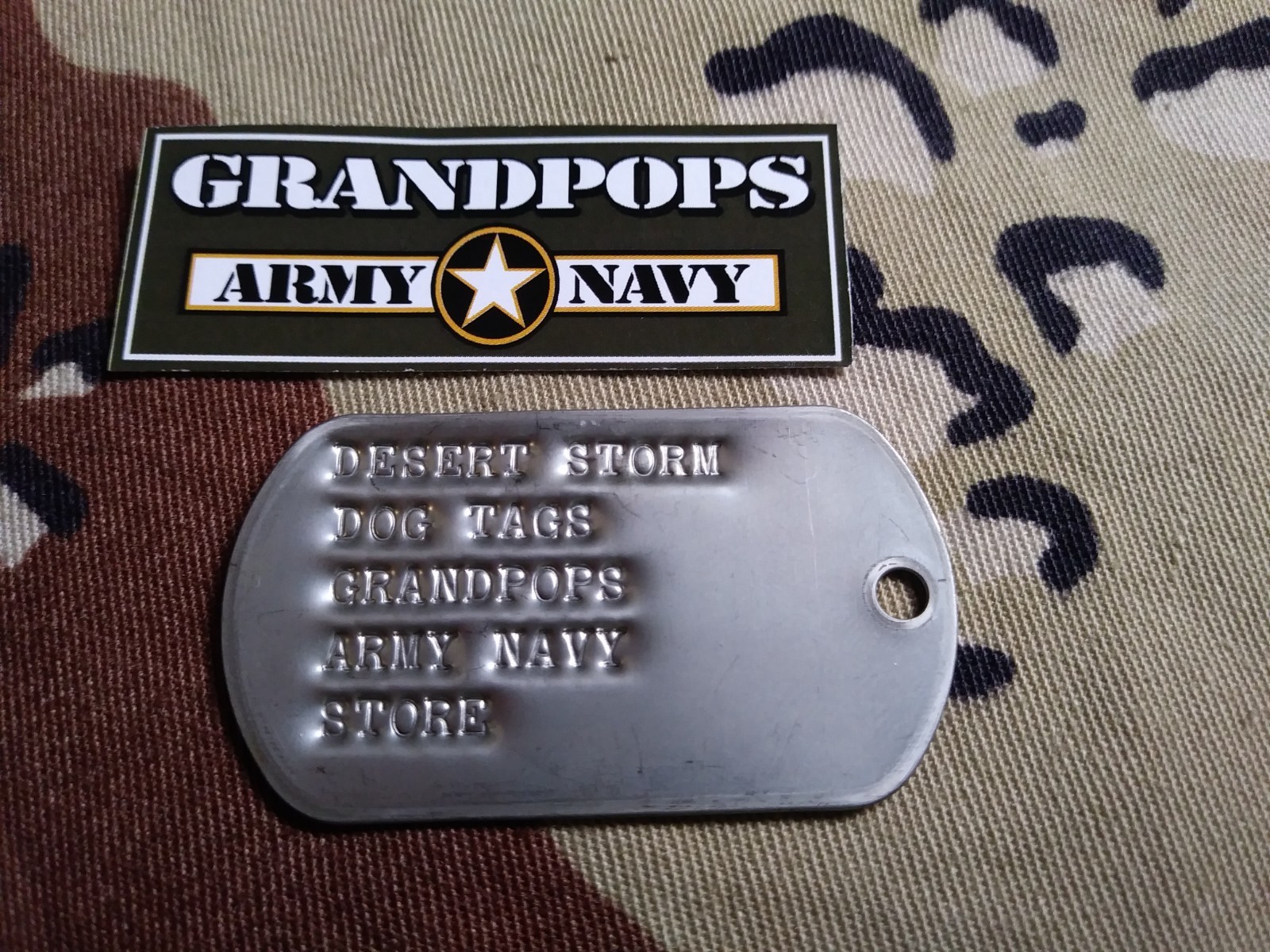 DESERT STORM U.S. MILITARY DOG TAGS CUSTOMIZED