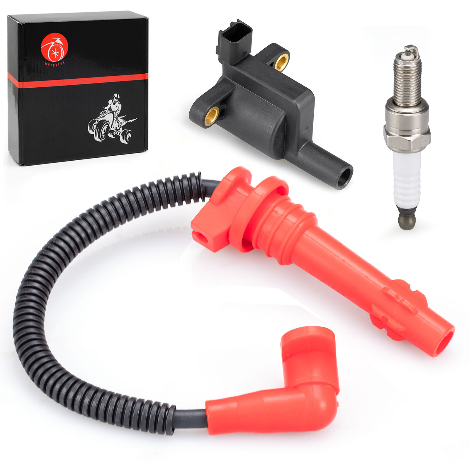 Ignition coil w/ Wire Cap & Spark plug for Polaris Sportsman 570 2015 2016- 2025