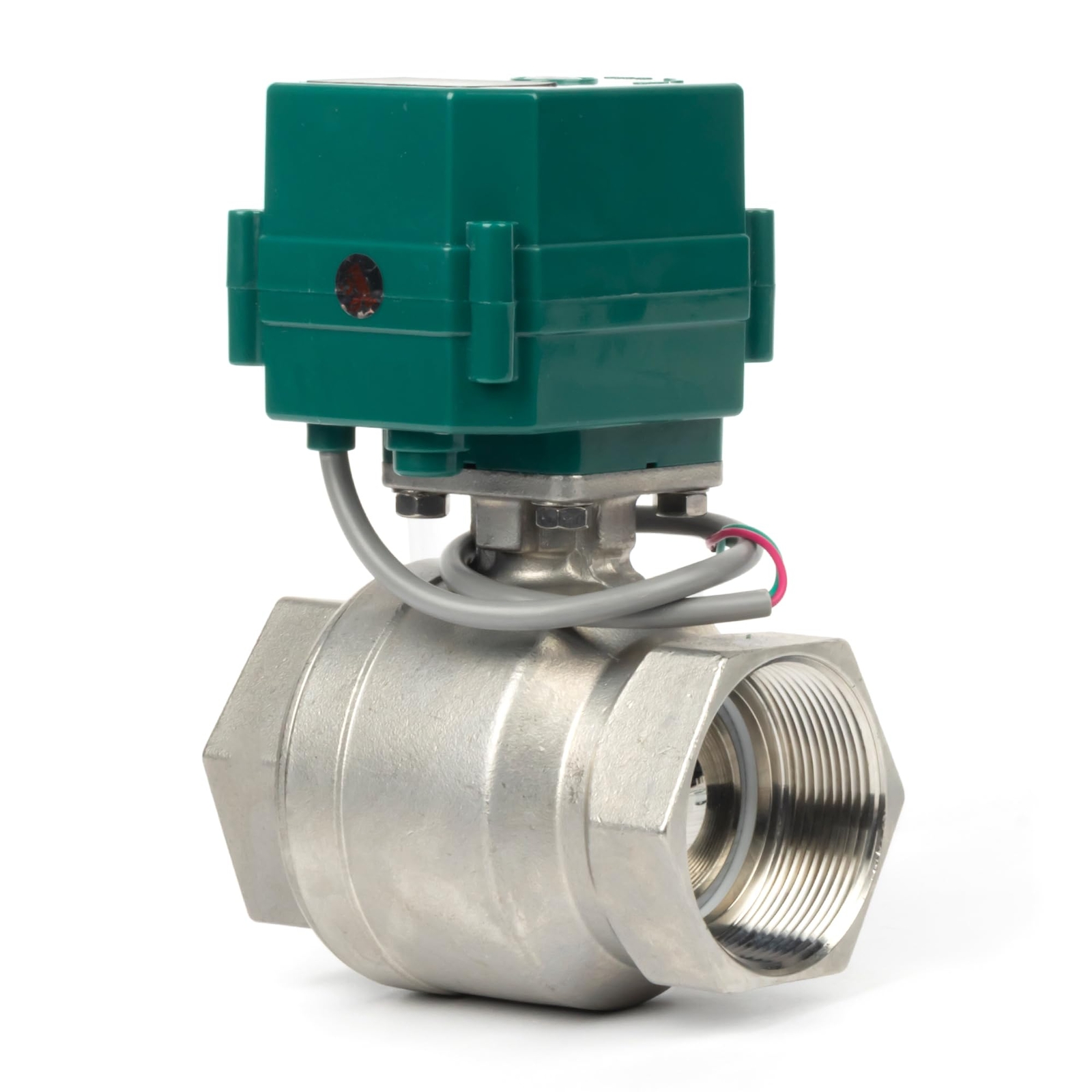 U.S. Solid Motorized Ball Valve 2 inch Stainless Steel 9-24V AC/DC