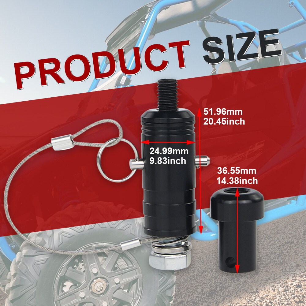 Aluminium 3/8-24 And 1/2-13 Threads Quick-Release Disconnect Whip Mount