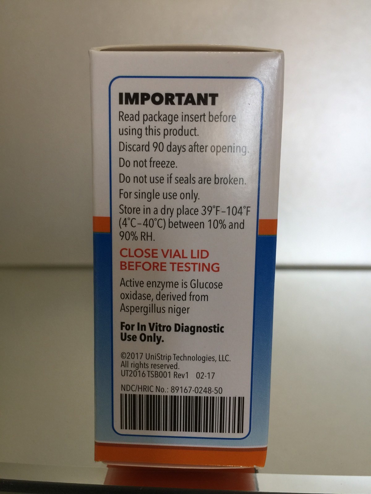 UniStrip Glucose Test Strips 200 ct Generic For One Touch Ultra EXP 05/2025