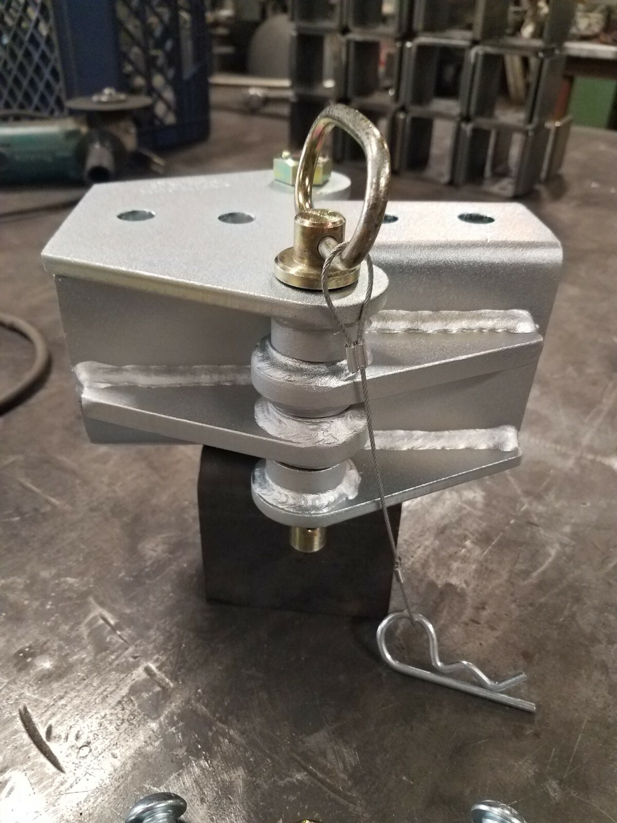 TTROY fold away hinge kit( fits 2x3 trailer beam) Zinc Plated