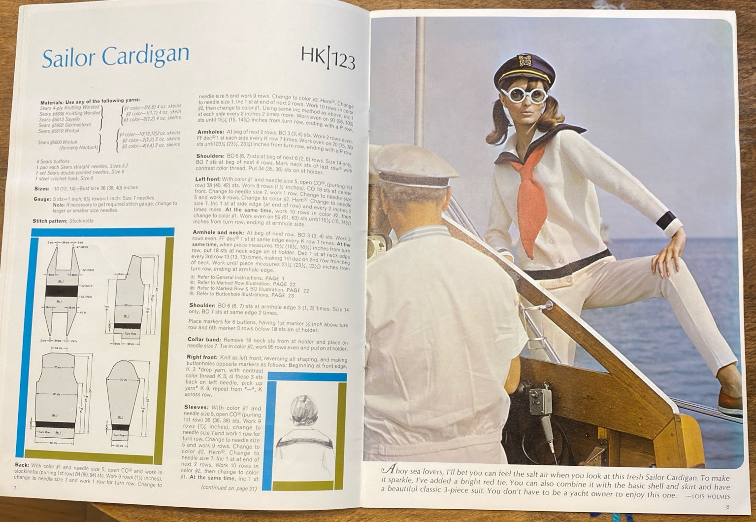 1965 Sears Designer Wardrobe Catalog Knitting Patterns Lois Holmes Book Sweaters