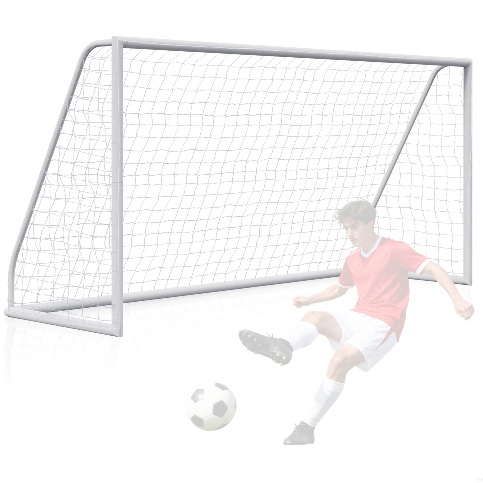 Portable Soccer Goal for Backyard 12x6FT Adults Soccer Net PVC Frame w/Carry Bag