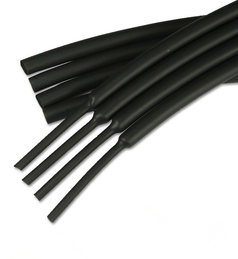2M/6ft Heat Shrink Tubing Tube Black 1mm 1.5mm 2mm 3mm 4mm 5mm 8mm 10mm-60mm 2:1