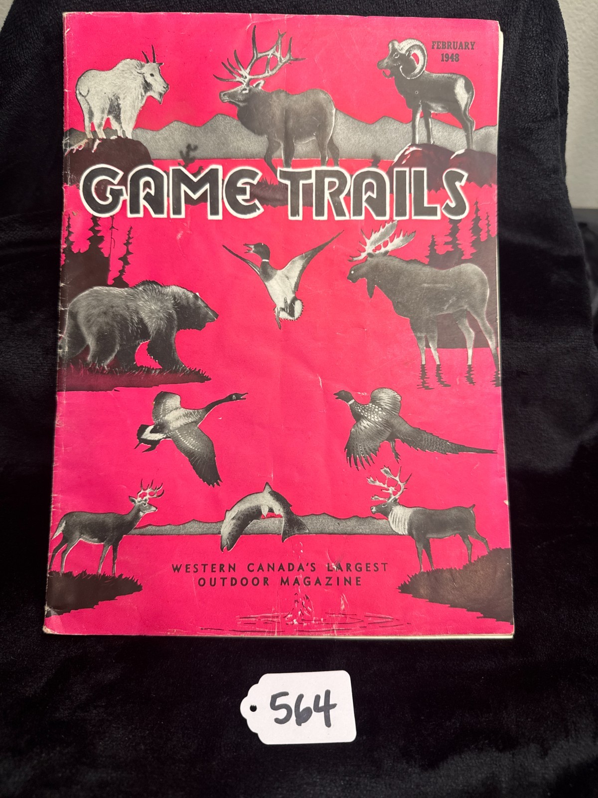 Western Canada's Game Trails 1948 Hunting Vintage Magazine Fish Outdoors BC #564