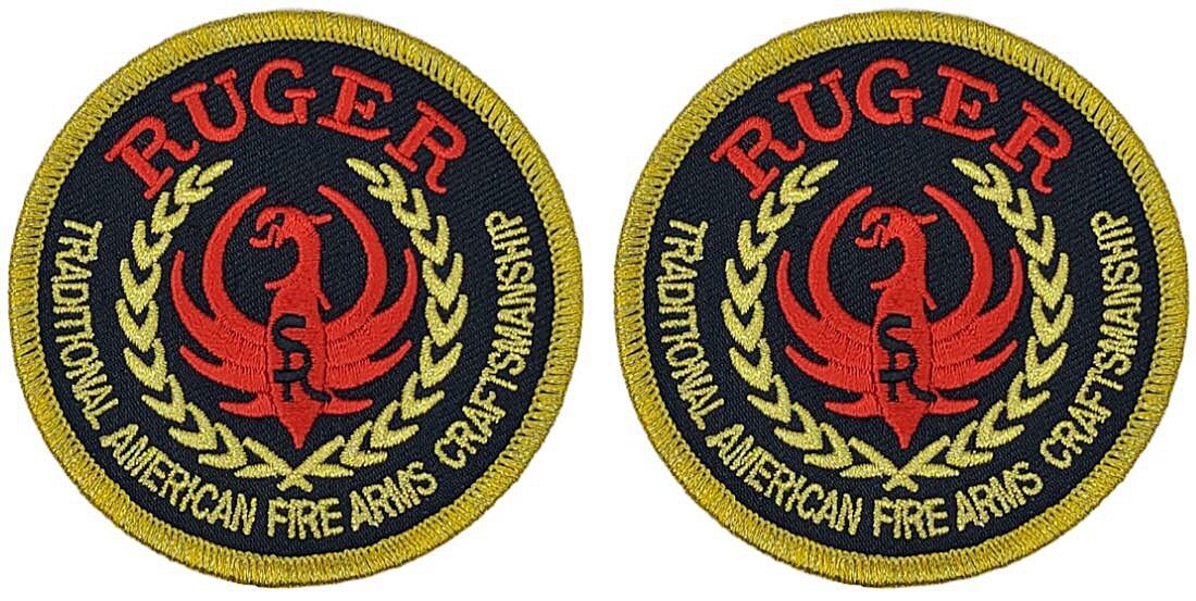 Ruger Firearms Embroidered PATCH  | 2PC HOOK BACKING 3"x3"