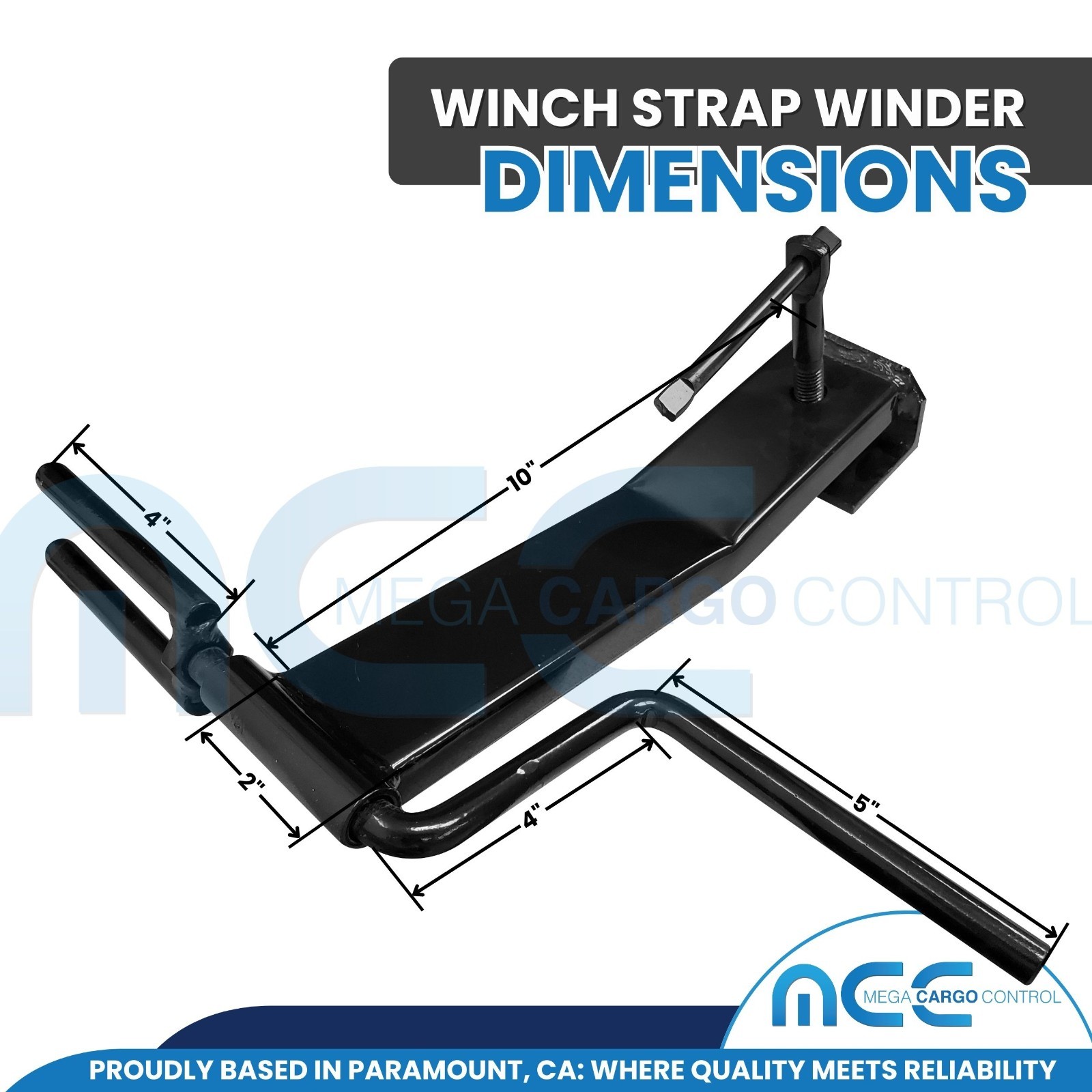 4 Pack Winch Strap Winder for Roll-Up Flatbed Trailer Winch Strap Up To 4" Wide