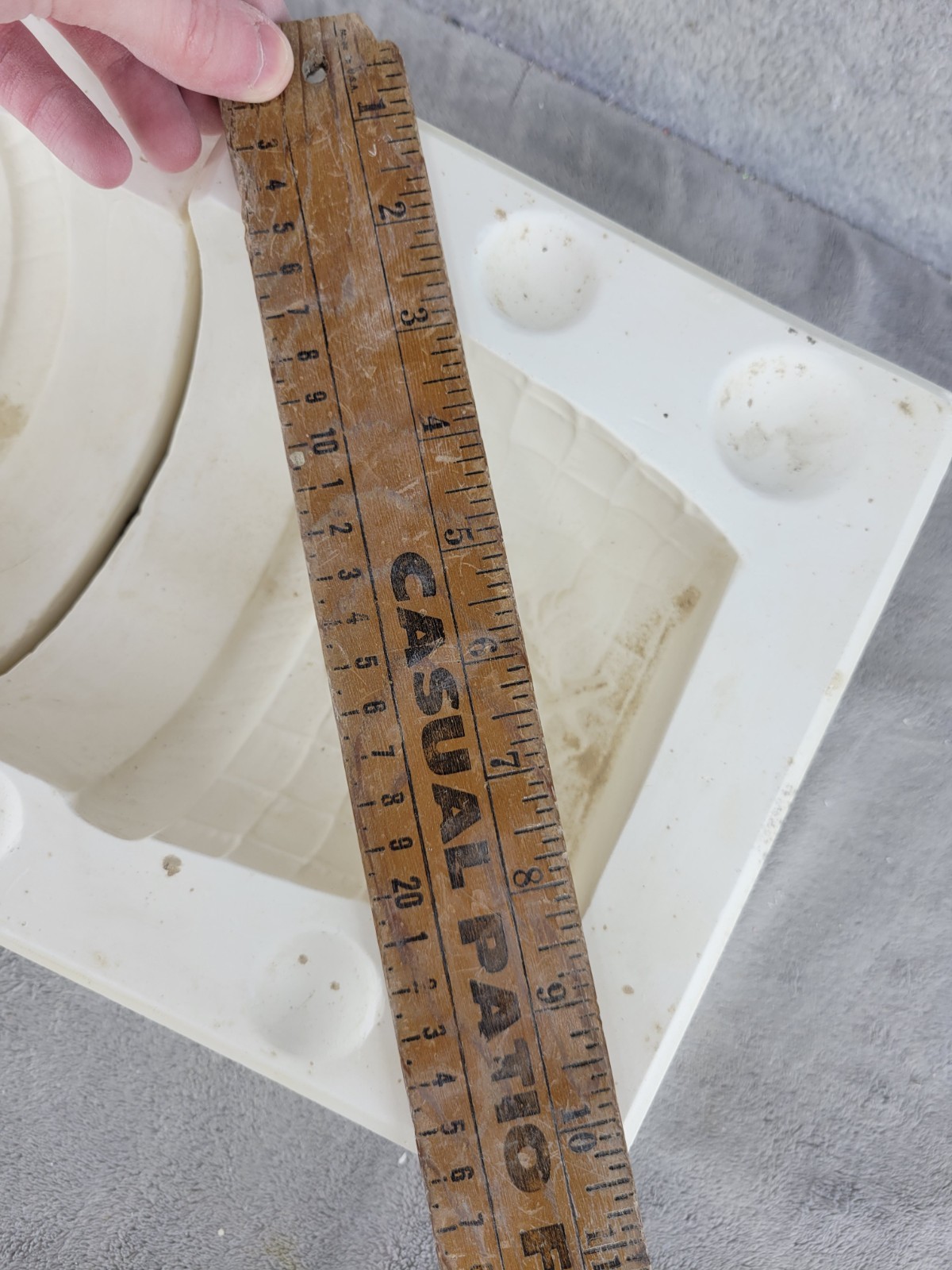 Vintage Ceramic Slip Casting Mold Of Daisy Flower Pot