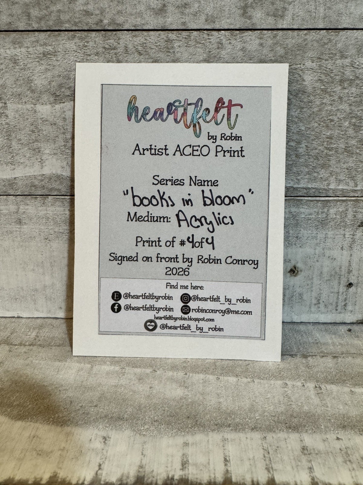 ACEO Original PRINT Flowers and Books, Colorful flower aceo, Floral Books