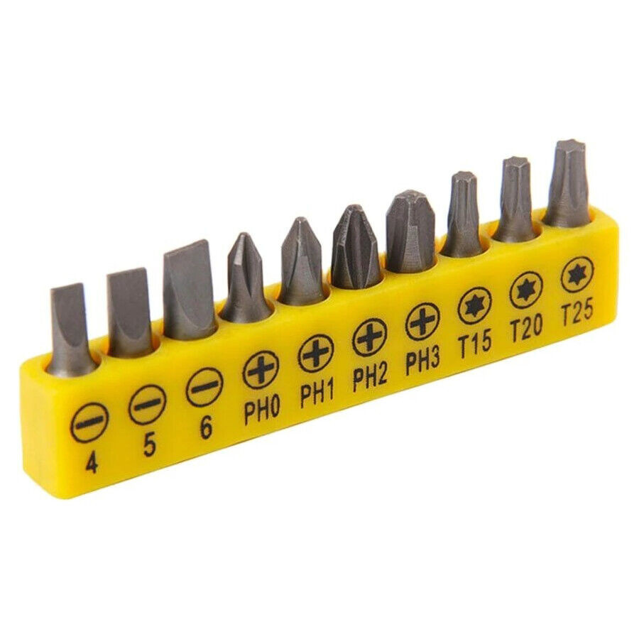 Ratcheting Right Angle Screwdriver Hex Drive 90 Degree Offset + 10pc Bits Set!