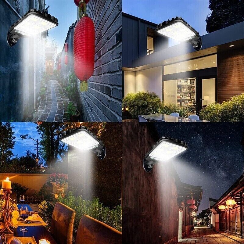 Outdoor Solar Wall Lights LED Motion Sensor Bright Flood Street Lamp 3 Modes