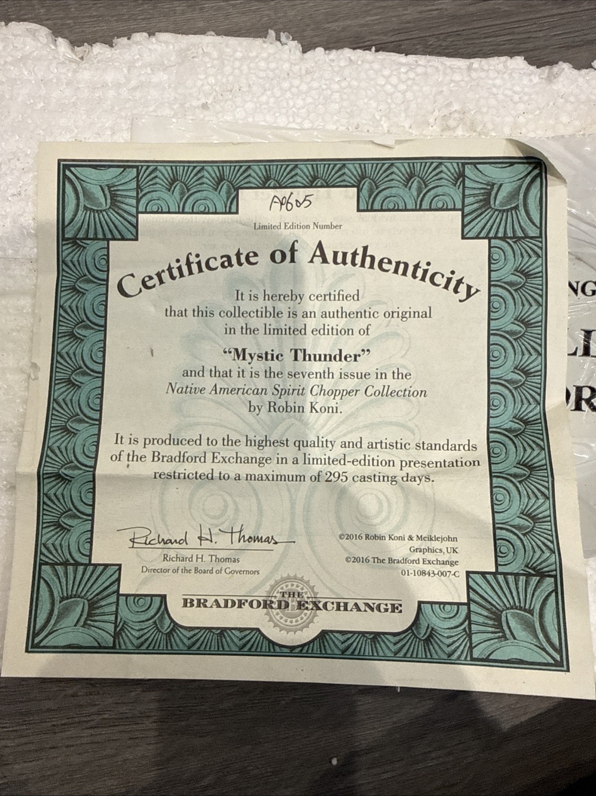 Loose Bradford Exchange Native American Spirit Mystic Thunder