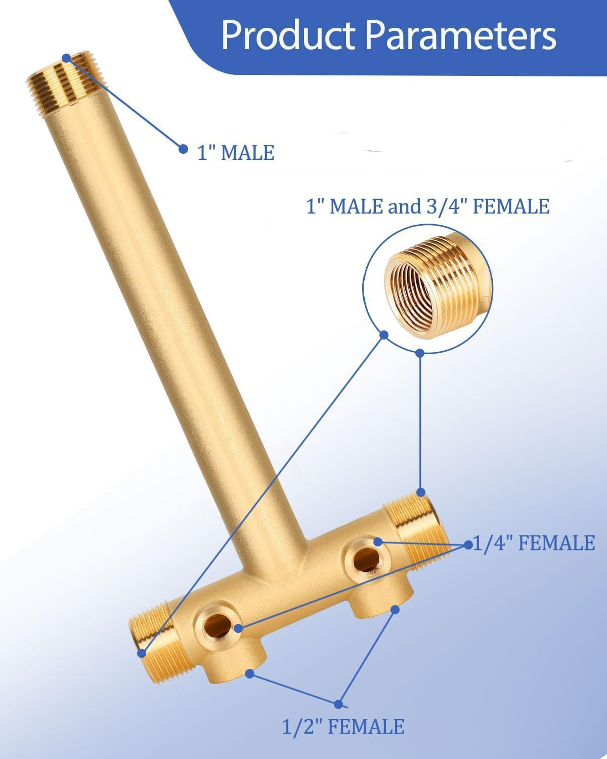Upgraded 1"X 11"Well Pressure Tank Tee Kit for Water Well Pressure Tank, Well Ta