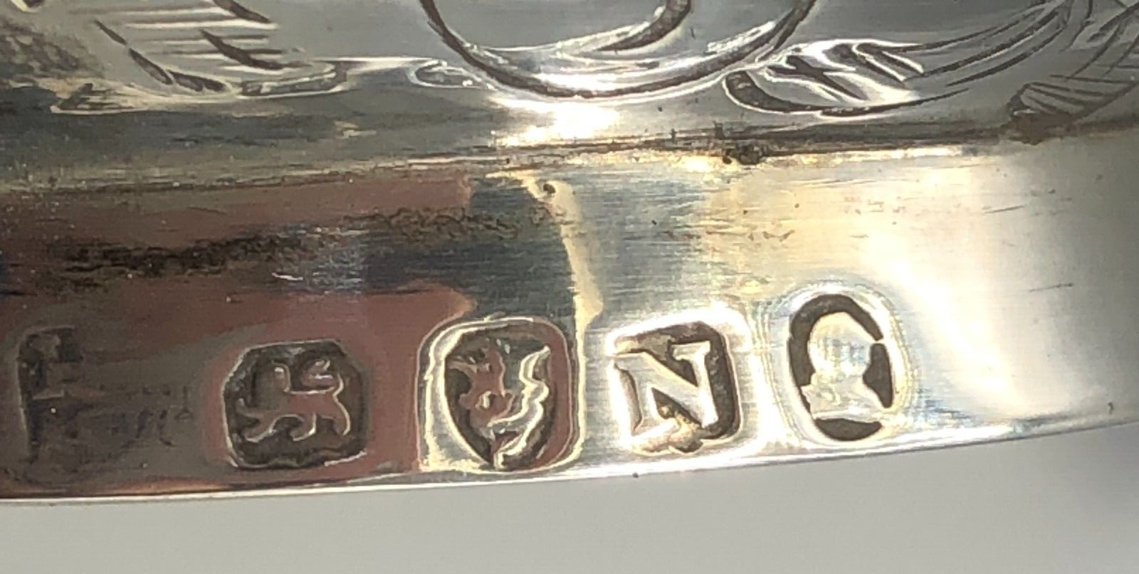 Antique Sterling Silver small Sauce Dish with Spoon, London England, circa 1798