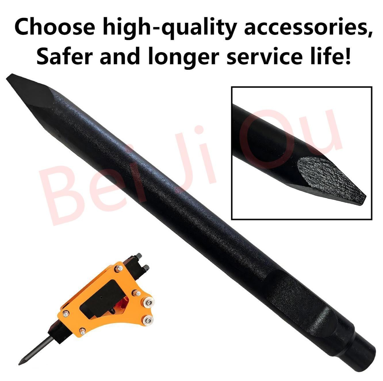 Breaker Bit Chisel Point Hydraulic Jack Hammer for 0.8T-2T Breaker Hammer.3