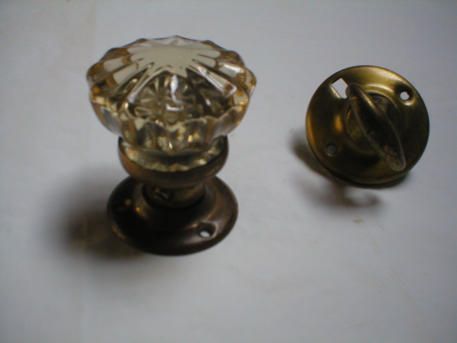 Antique Glass Doorknob and Closet Hardware