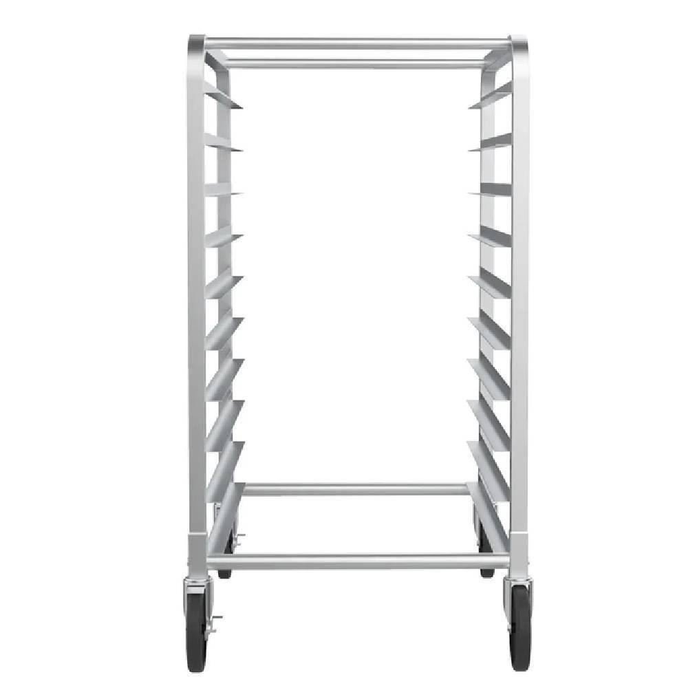 Heavy Duty 10-Tier Sheet Pan Rack w/ 4 Brake Wheels - Holds 20 Half Size Pans