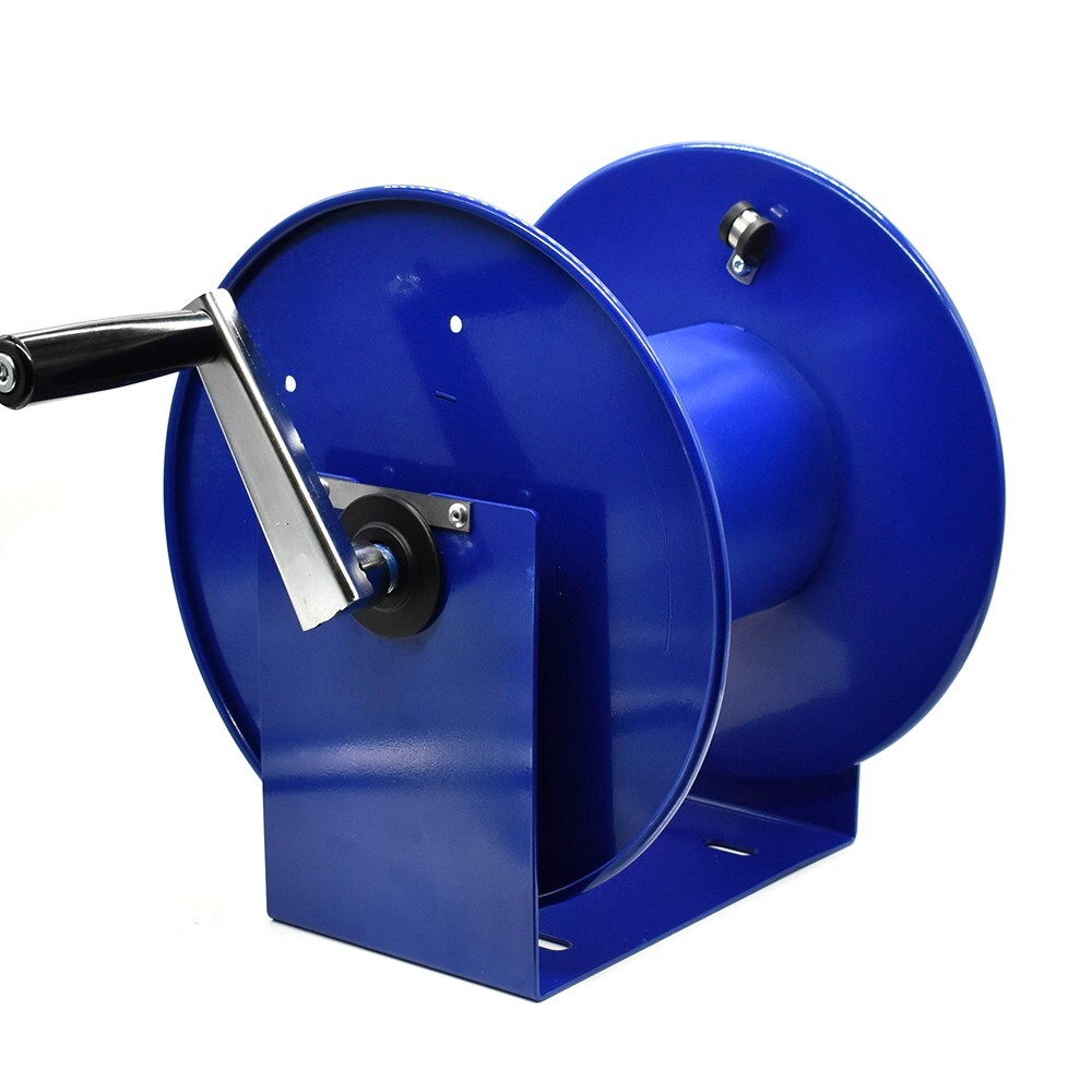 PW7191 Pressure Washer Manual Hose Reel Blue Powder Coated Steel - For 100ft
