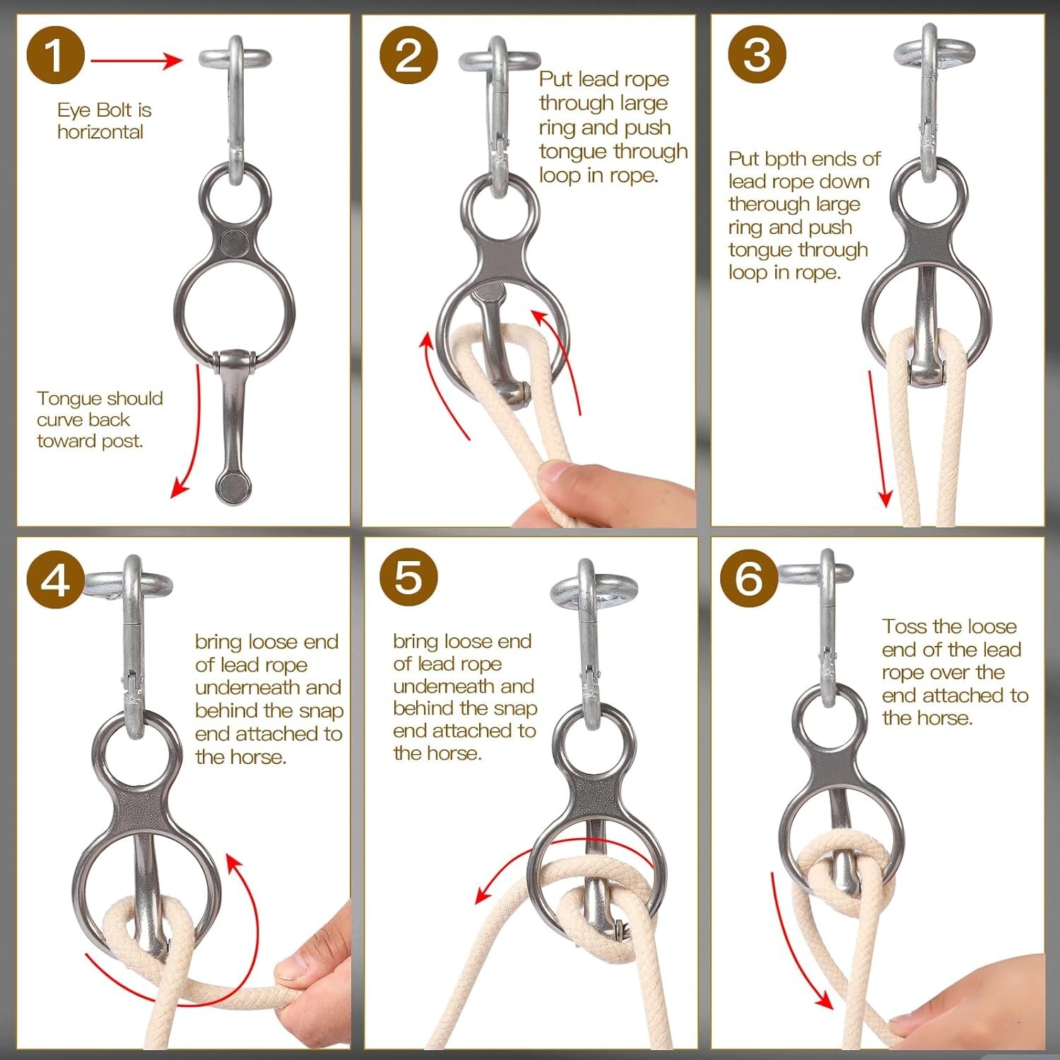 Horse Tie Ring, Safe Horse Accessories Rigging Equipment for Horses,Horse tack