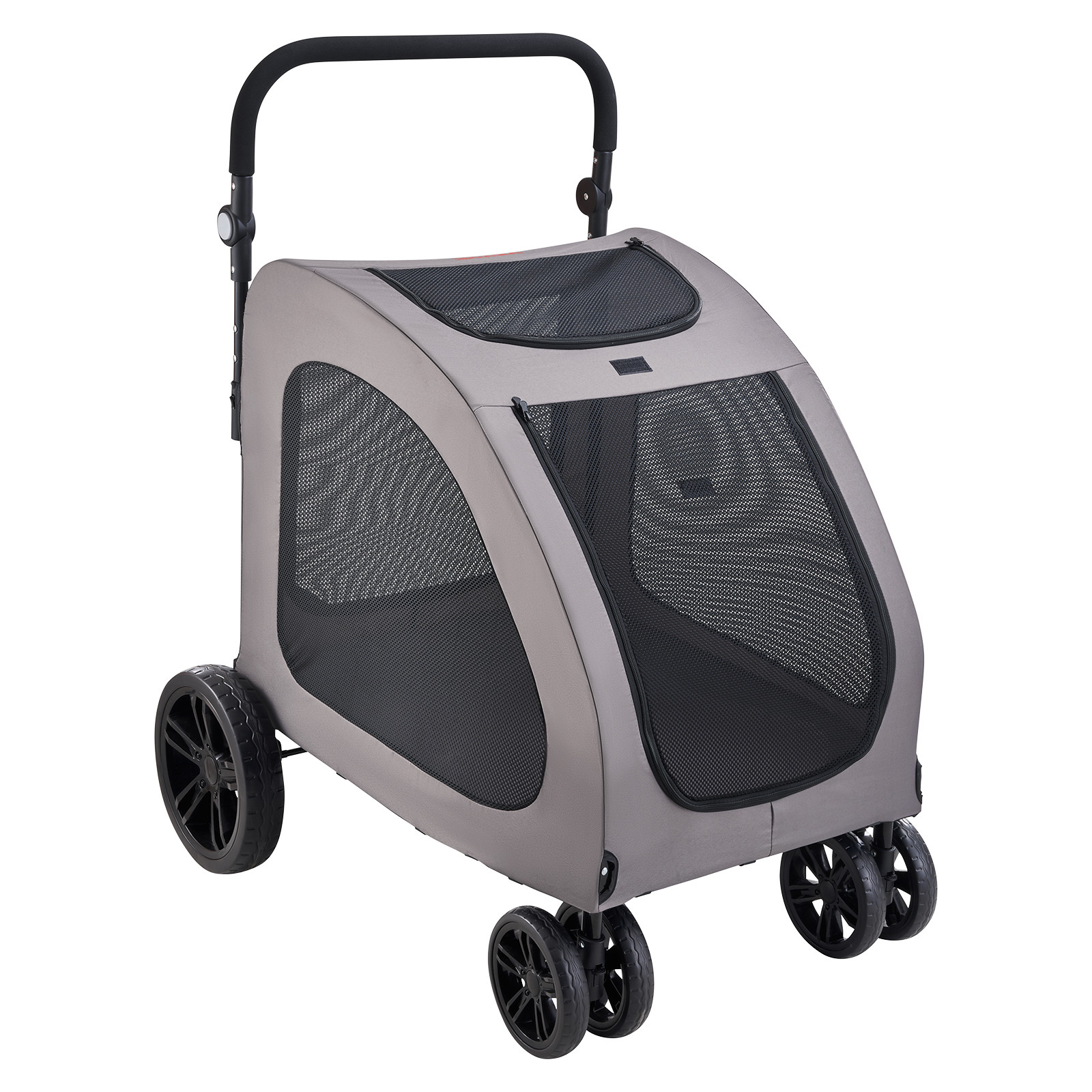 Pet Stroller 4-Wheels Dog Stroller Carrier 160lbs Weight Capacity Portable