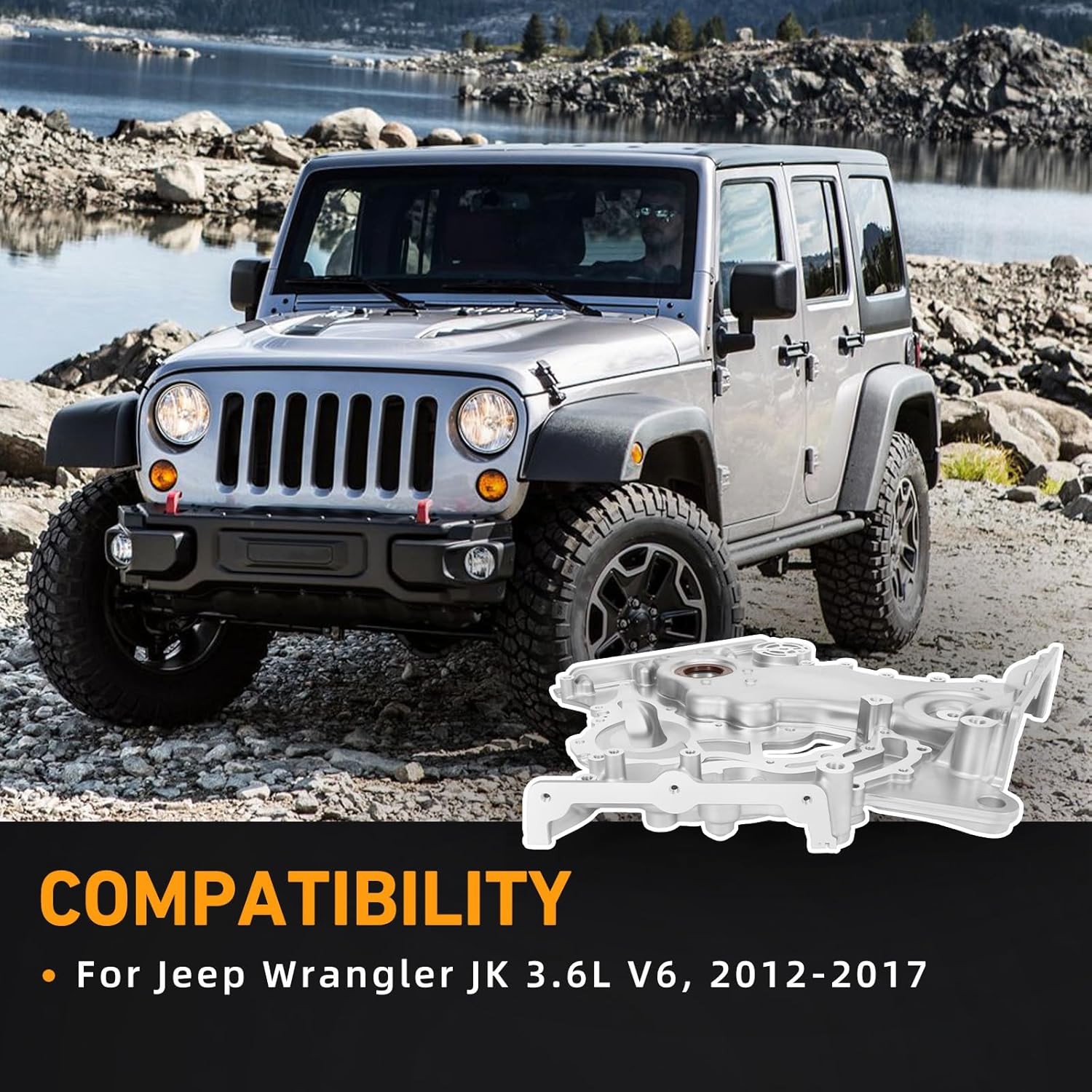 68079232AB Engine Timing Chain Cover for 2012-2018 Jeep Wrangler 3.6 3.6L V6 new