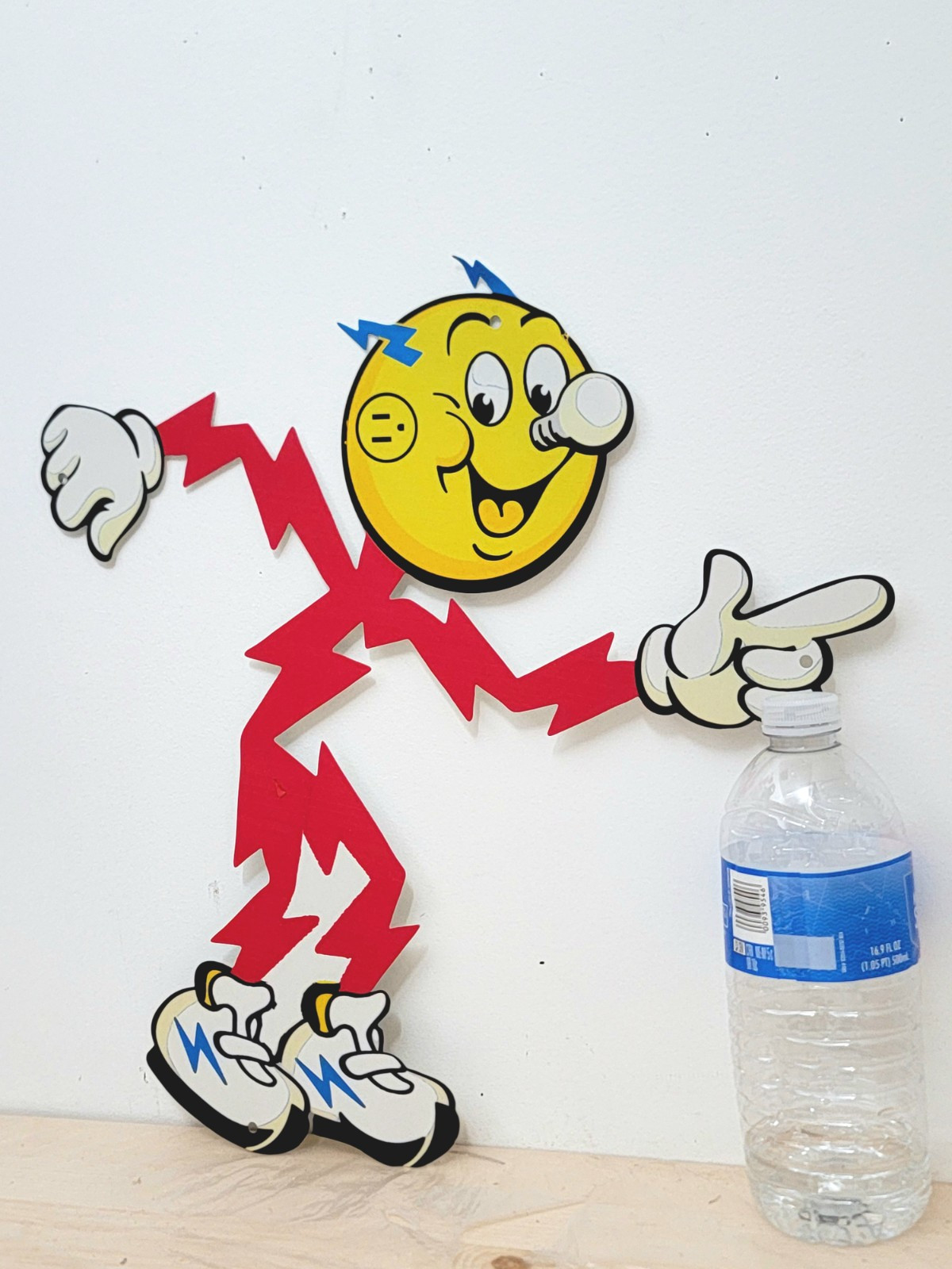 REDDY KILOWATT METAL SIGN ELECTRICITY POWER COMPANY GENERAL ELECTRIC VINTAGE STY
