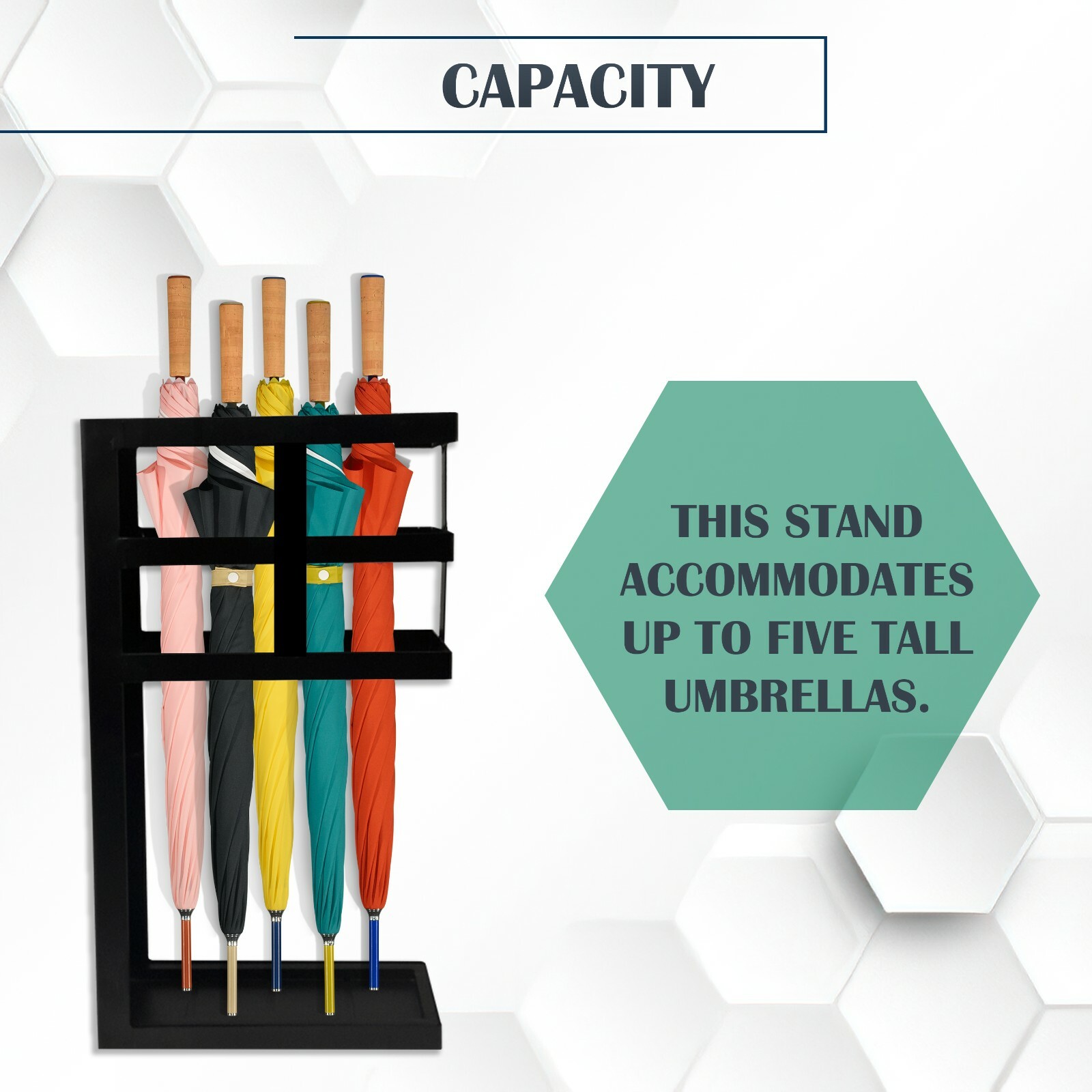 Freestanding Umbrella Holder with Removable Bottom Tray- Umbrella Stand Rack