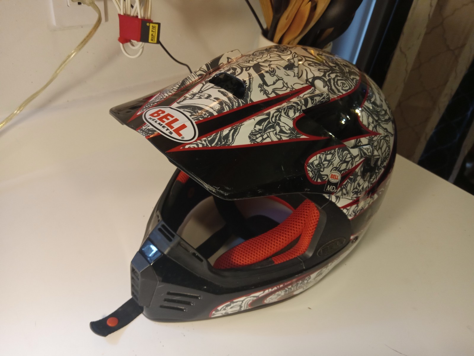 Vintage Bell Racing Helmet Japanese Design SC-R Size M Motorcross