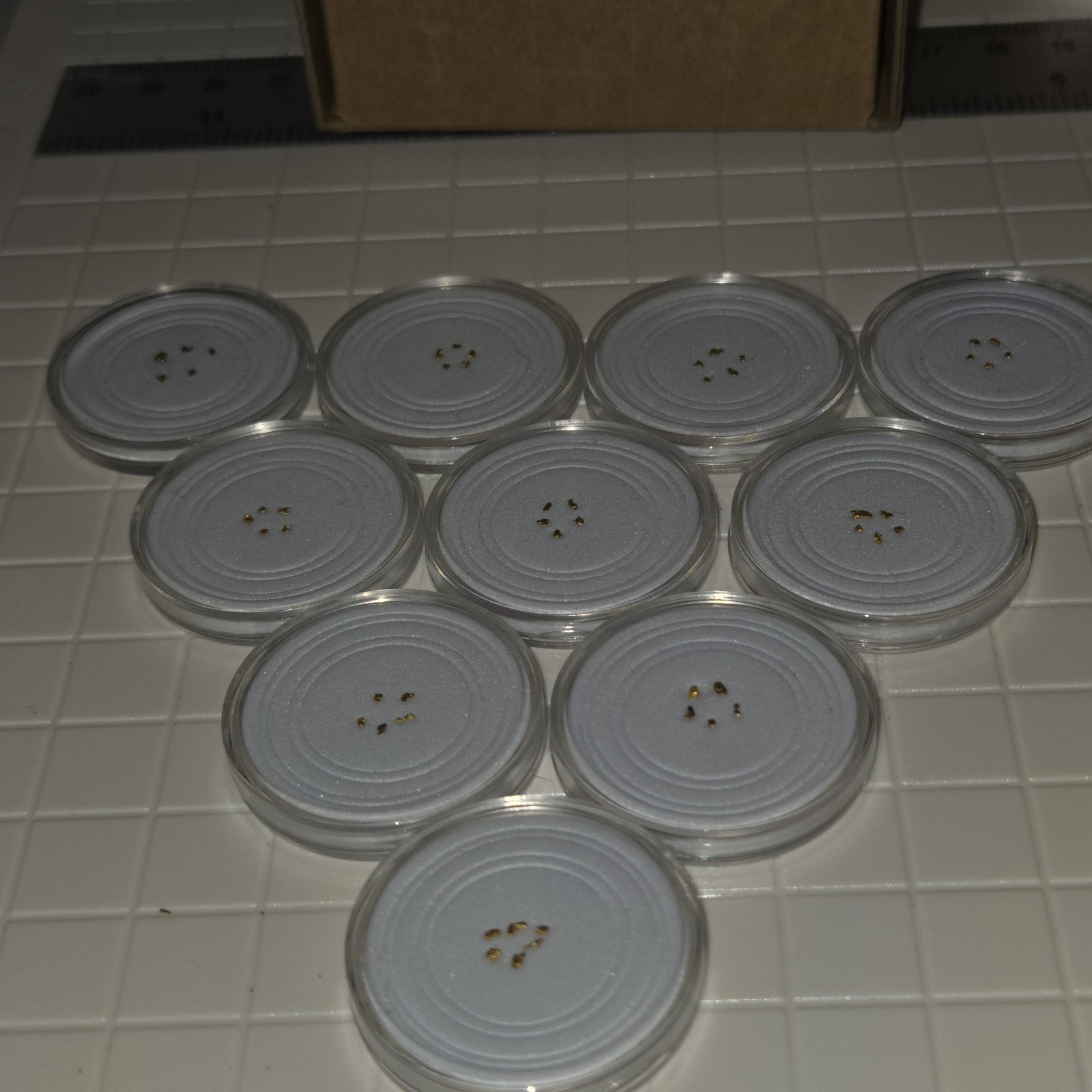 Beautiful 25 Mesh Natural Gold Nuggets (5 Piece Lot) In Unique Gift Box