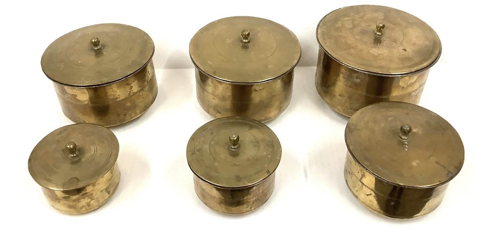 NEW  LOWER PRICE--Vintage Traditional Indian Tin Lined Brass Cookware