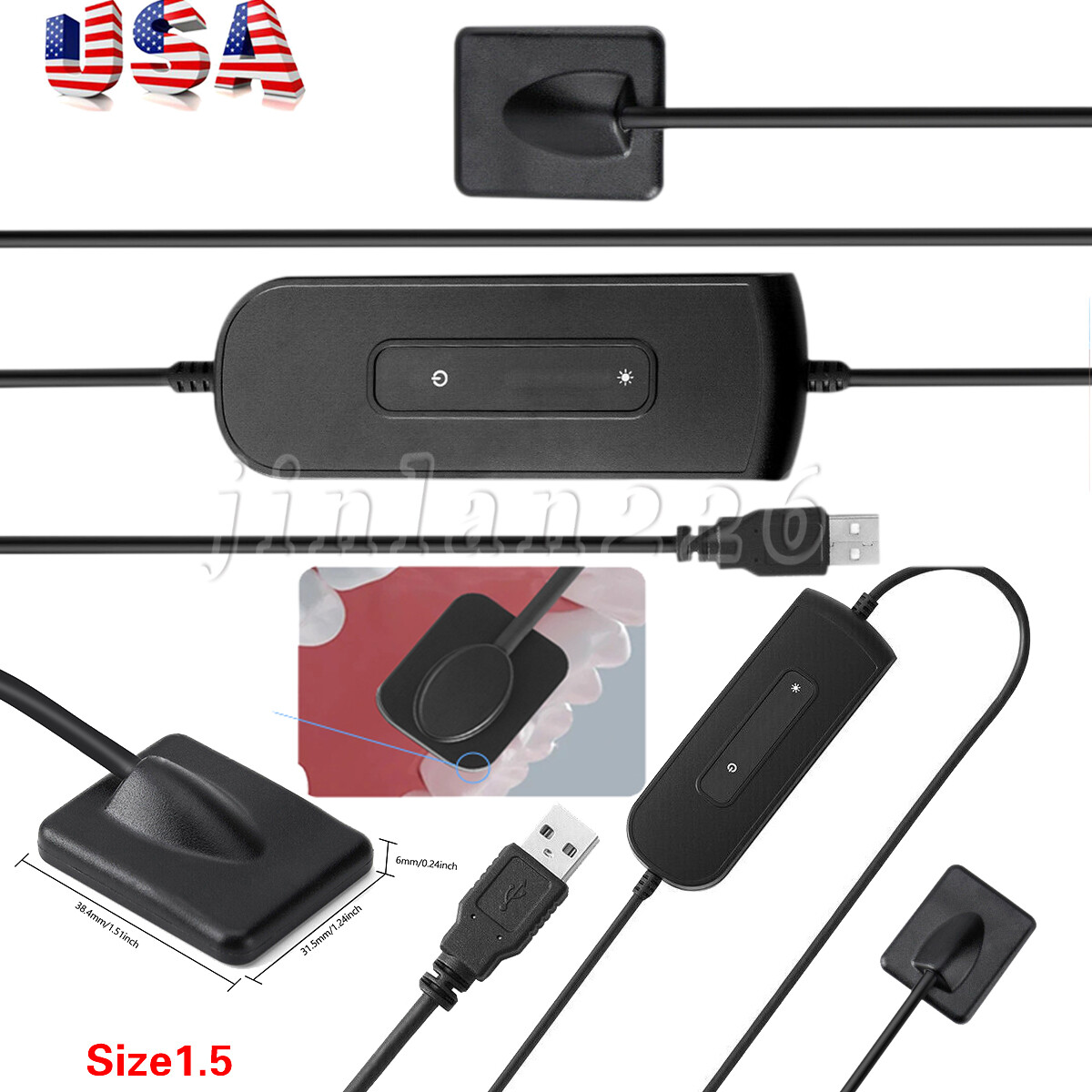 Intra Oral Rayos X Dental ray Sensor With SoftwareImage Sensor Size 2