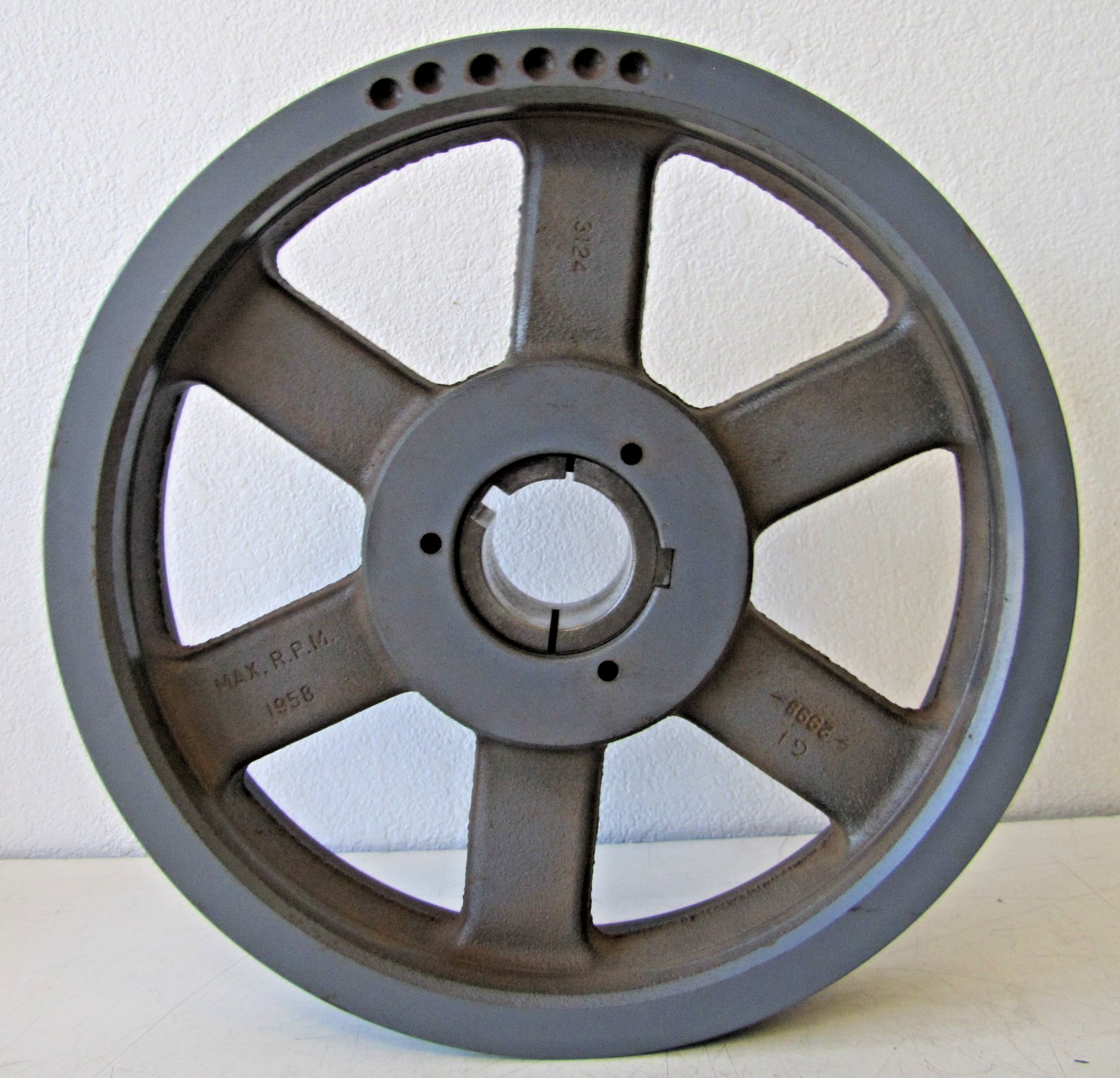 Browning 3 Groove 12-3/4" OD Pulley 3B5V124 with Bushing 1-7/8" ID Keyed Bore