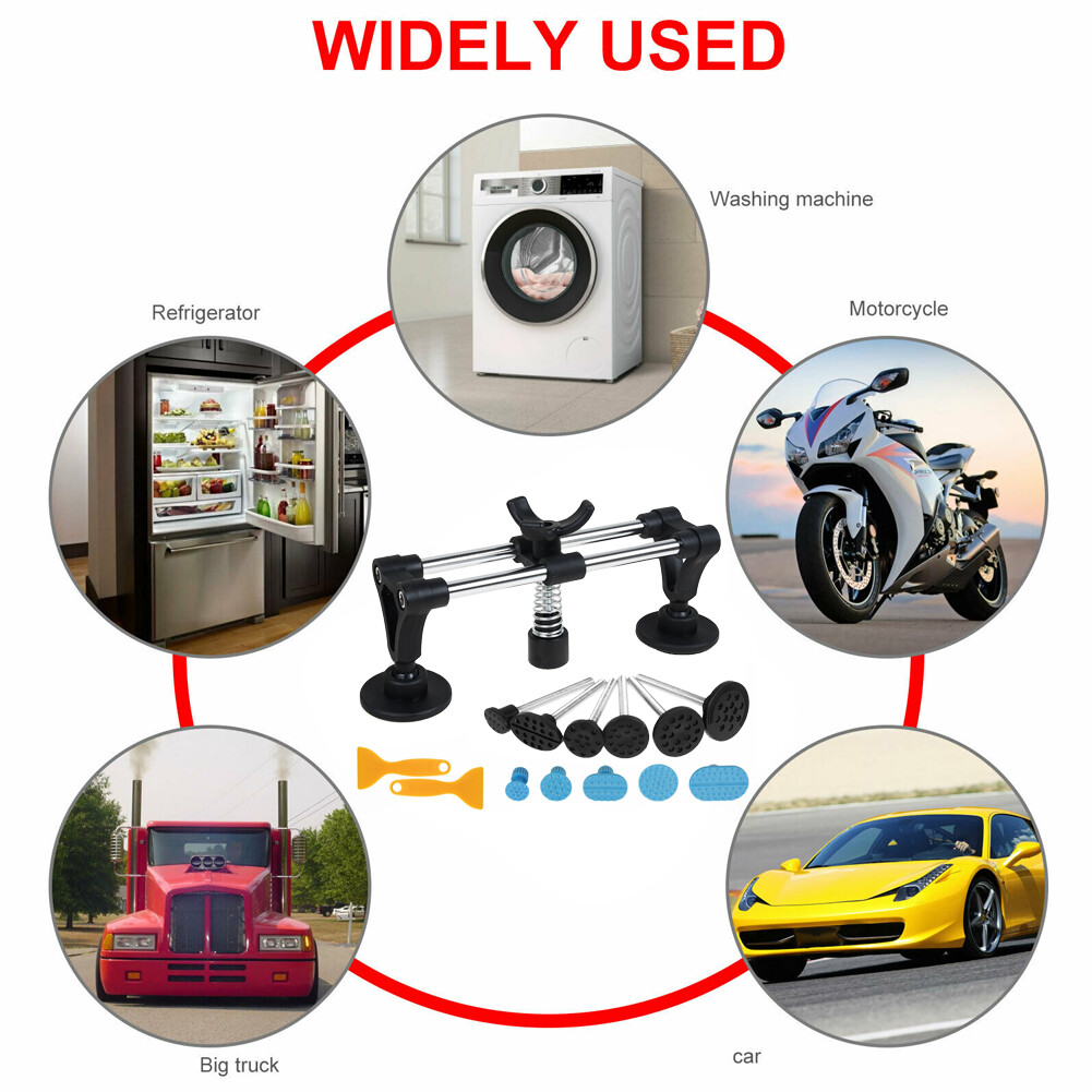 Car Paintless Dent Puller Bridge Tool Lifter Auto Body Repair Hail Removal Kit~