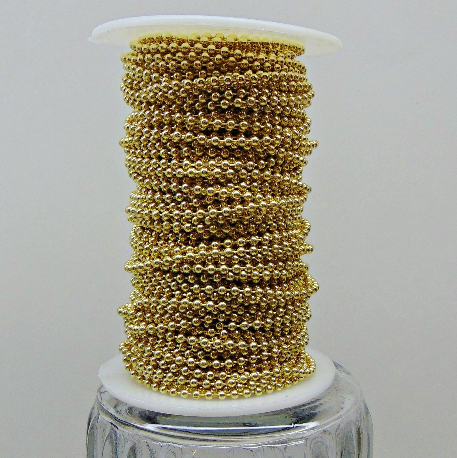 Solid Brass  BALL CHAIN 2.4mm Bead #3 ~ Bulk No Lead/Nickel ~Corrosion resistant