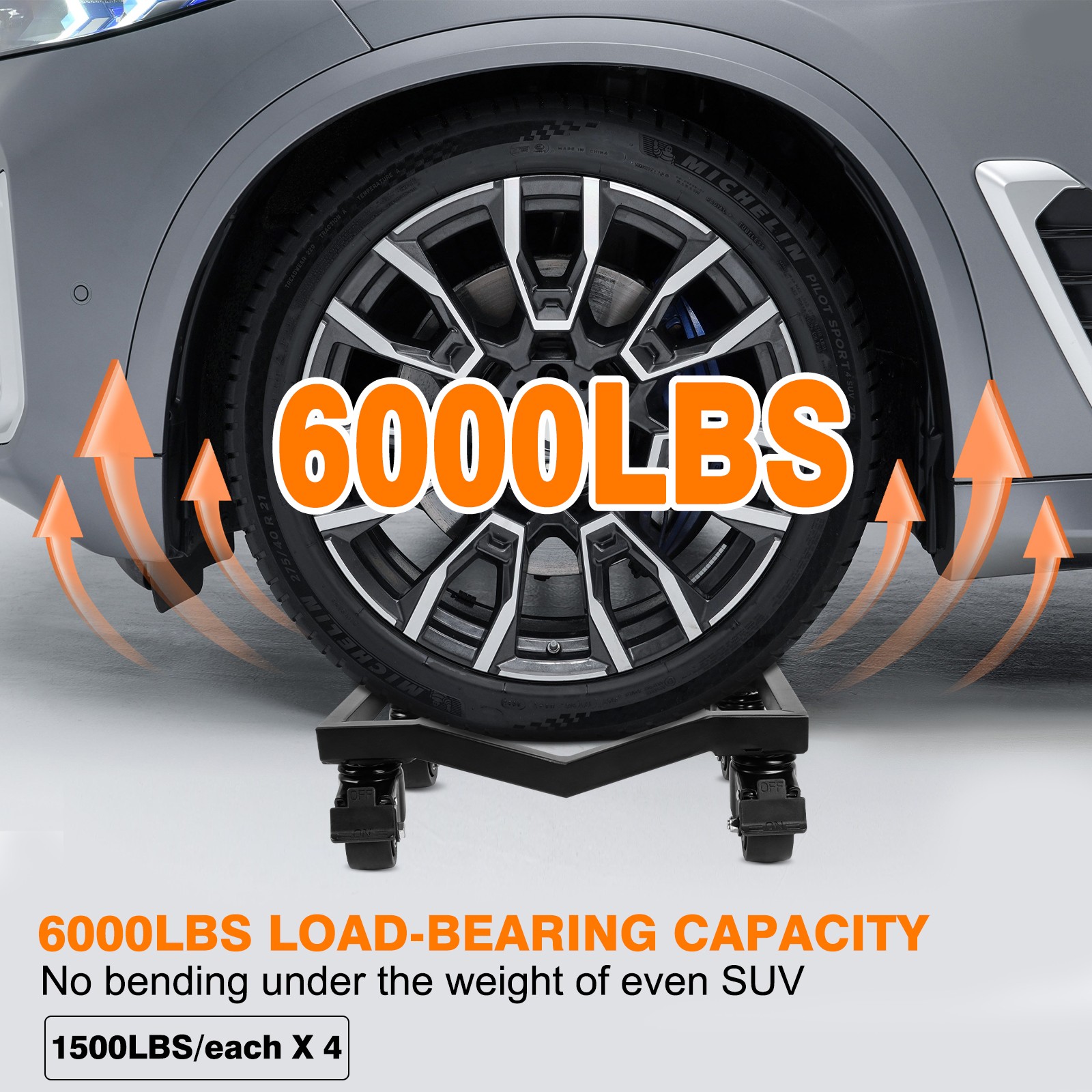 Aaiwa Car Dolly Wheel Tire Dolly 4 PCS Heavy Duty Skate Auto Repair Dolly 8000LB