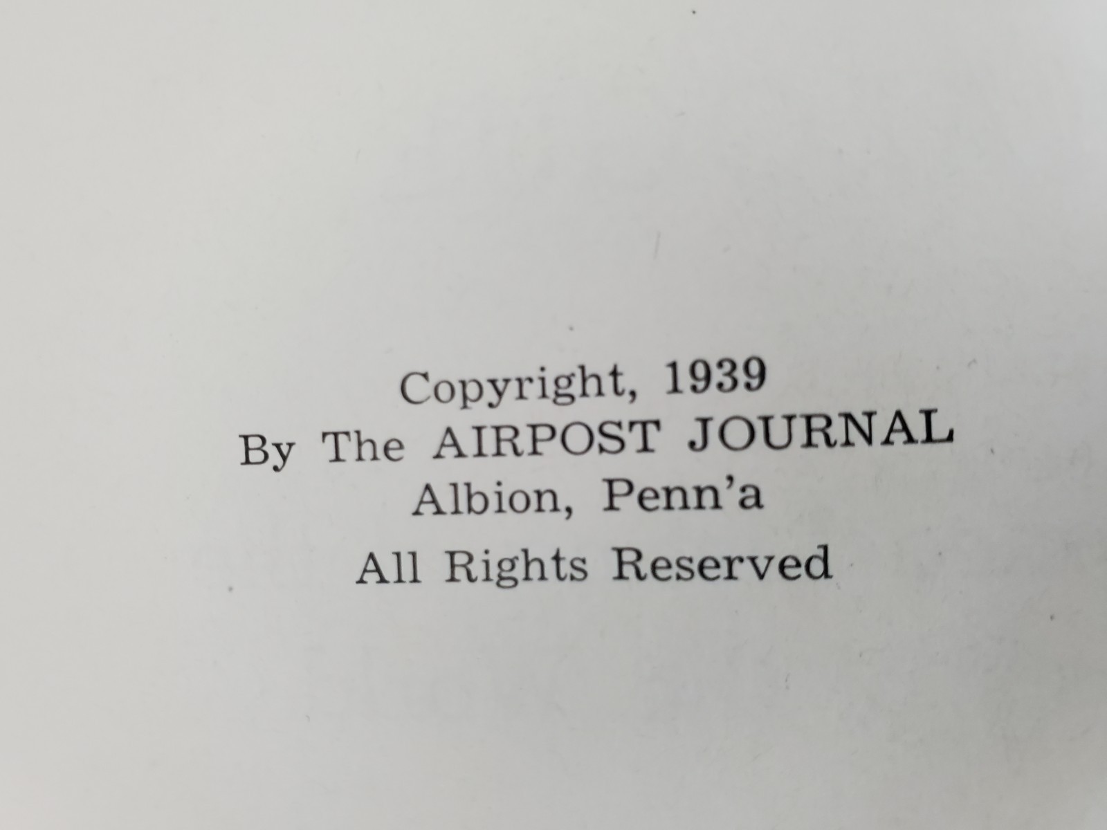 1940 American Air Mail Catalogue First ed Reference Listing Airpost of the World