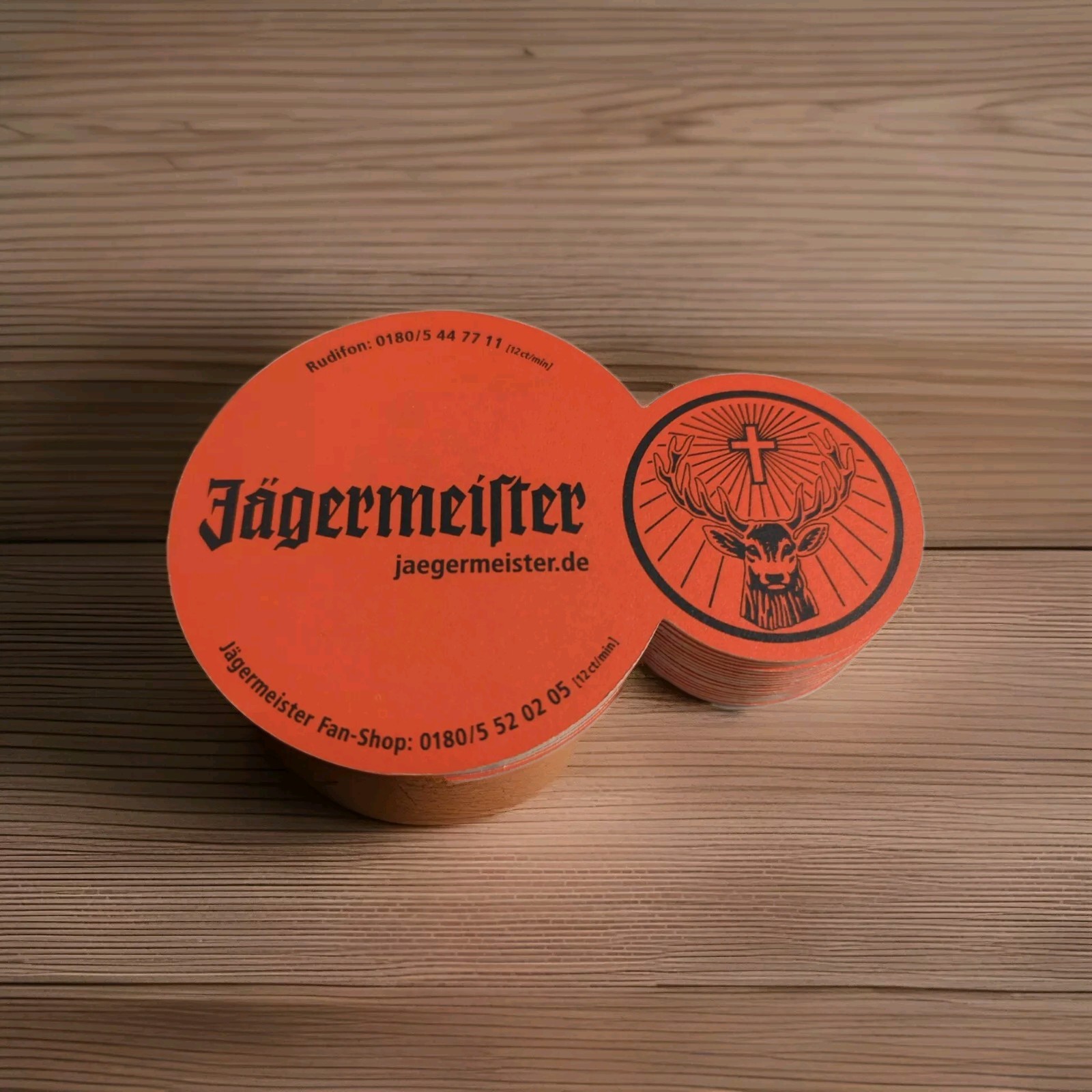 Jagermeister Orange Beer Coaster Germany "Master Of The Hunt"  Made Since 1935