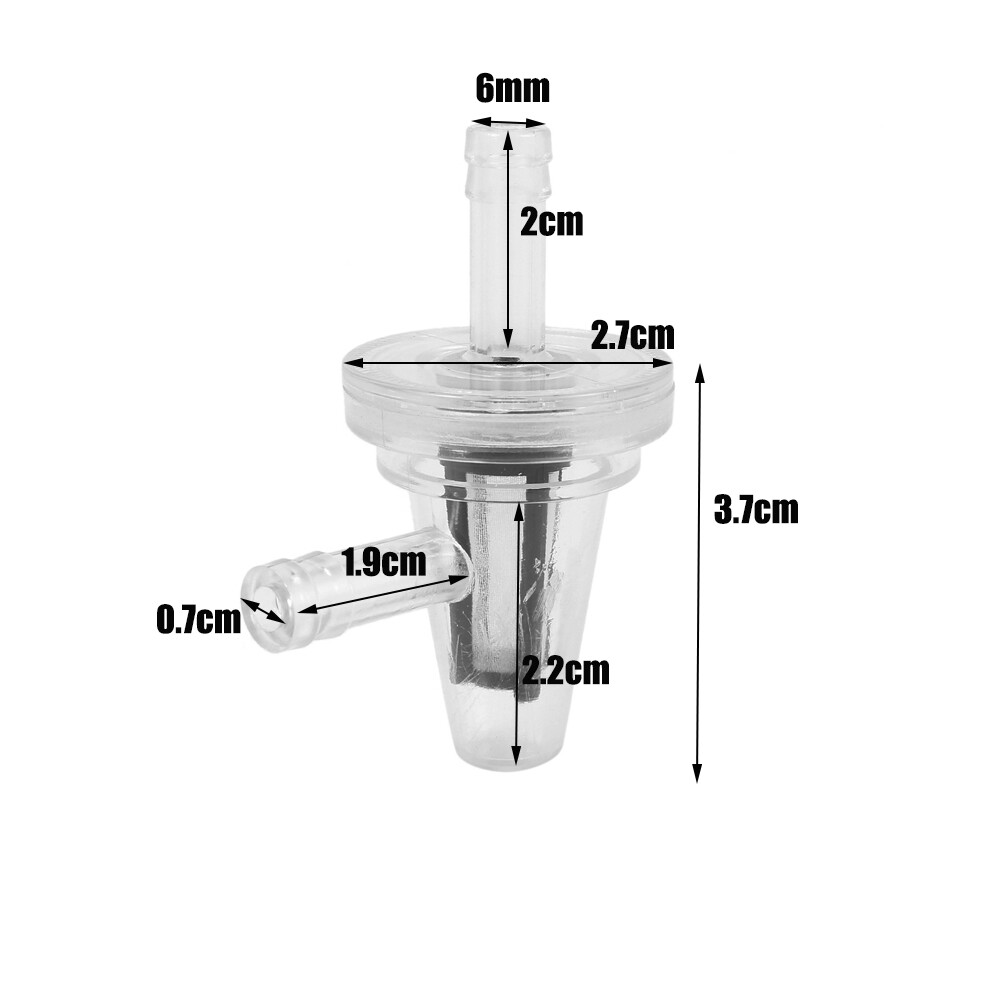 10X 1/4" Inline Motorcycle Fuel Filter 90 Degree Angle for 6mm 7mm hose lines