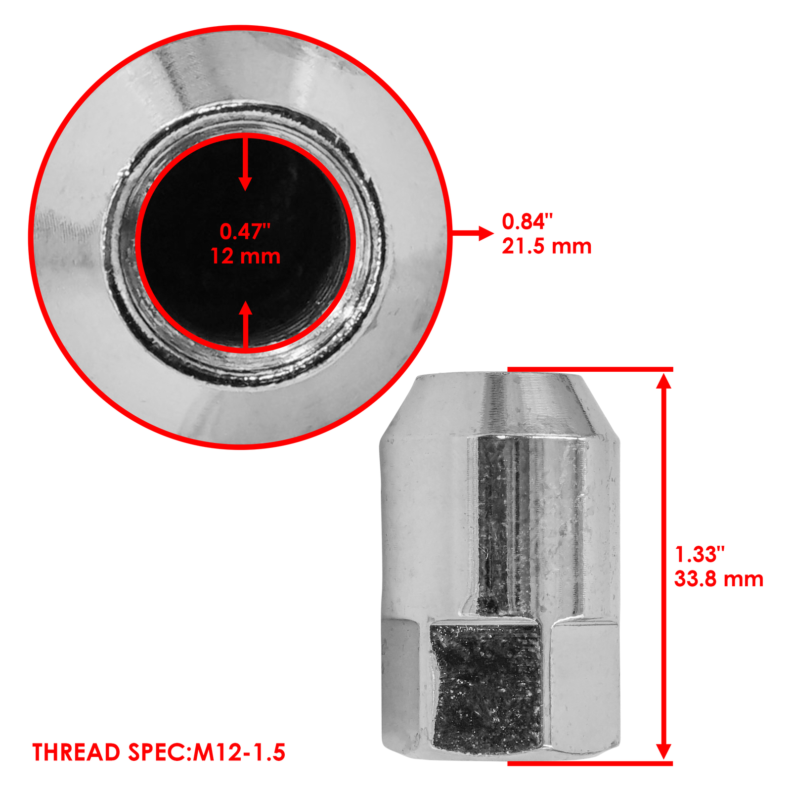 Front & Rear Wheel Lug Nuts For Polaris Rzr XP 1000 2014-2021 / Rzr XP 4 1000 21