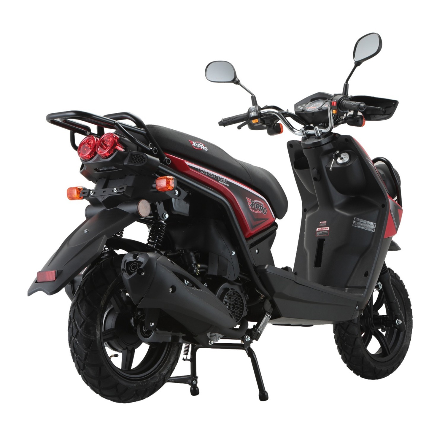 X-PRO Lanai 150 Moped 150cc Gas Scooter, 12" Aluminum Wheels,Electric/Kick Start