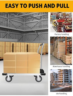 ( USED ) Folding Hand Truck Dolly Cart Wheels Cart Trolley Moving 2000 lbs