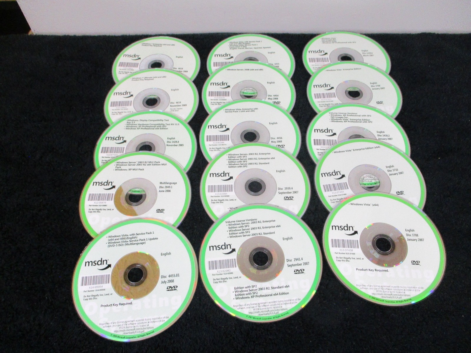 MICROSOFT MSDN Software Discs w/Storage Case Lot of 49