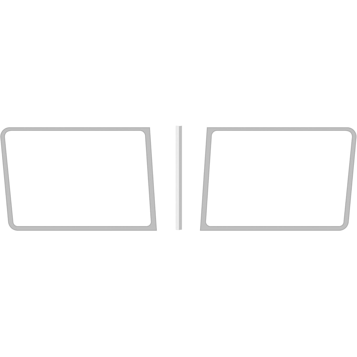 Stainless Steel 3 Piece Windshield Trim for 1988-2020 Peterbilt Legacy Cab