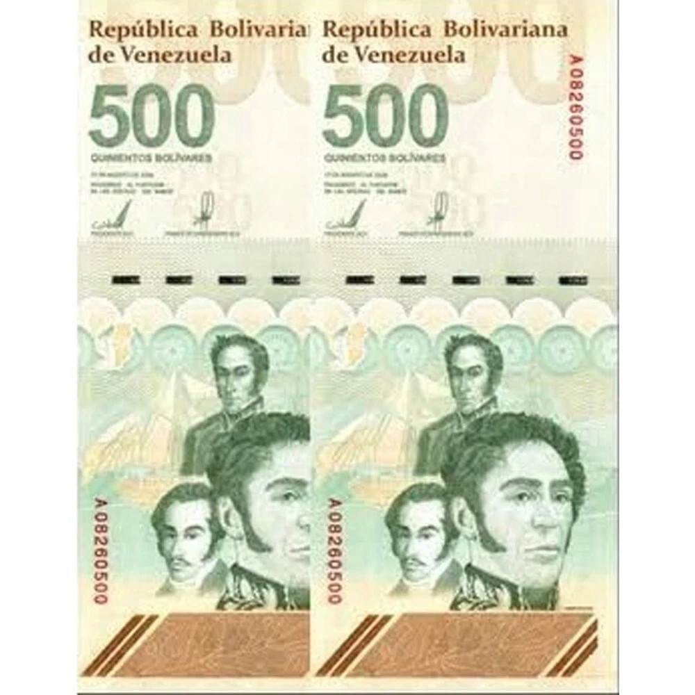 100 X Venezuela 500 Bolivar Digitales 2024 UNC Genuine With COA